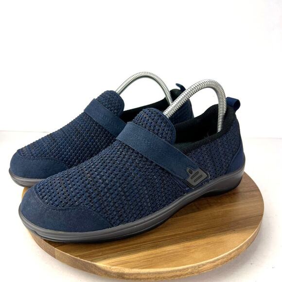 EUC OrthoFeet Blue Quincy Arch Support Orthopedic Slip On WOMEN'S 8 WIDE/39 - Picture 2 of 13